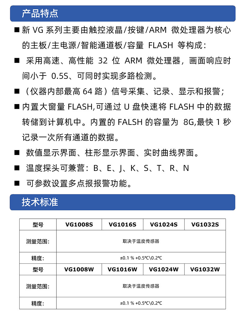 威格多路溫度測量儀 溫升測試儀(VG1016W)廠家直銷，品質保障插圖2