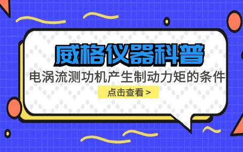 威格儀器科普-電渦流測功機(jī)產(chǎn)生制動力矩的條件包括哪些？插圖