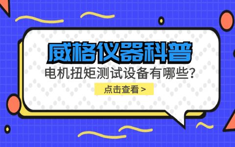 威格儀器-電機扭矩測試設(shè)備有哪些？插圖
